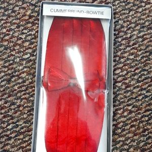 NWOT  CUMMERBUND BOWTIE ... Burgundy